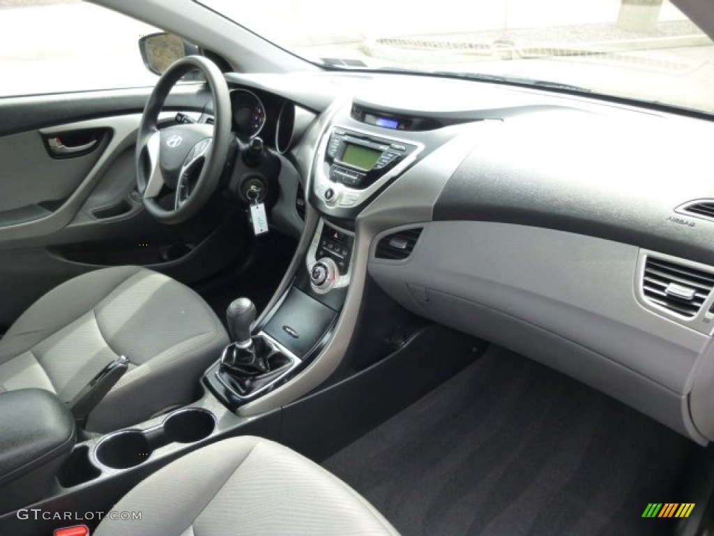 2012 Hyundai Elantra GLS Gray Dashboard Photo #78737696