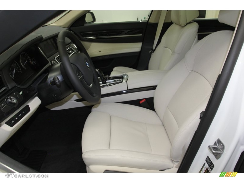 Ivory White/Black Interior 2013 BMW 7 Series 740i Sedan Photo #78737804