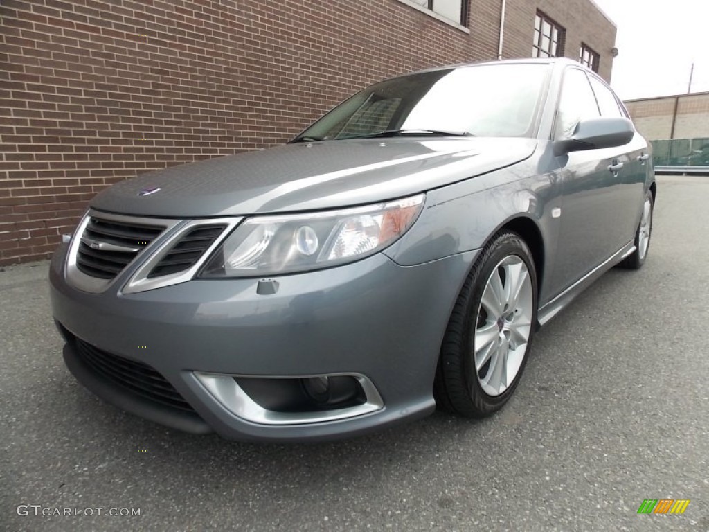 2008 9-3 Aero Sport Sedan - Titan Gray Metallic / Black photo #1