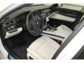 Ivory White/Black 2013 BMW 7 Series 740i Sedan Interior Color