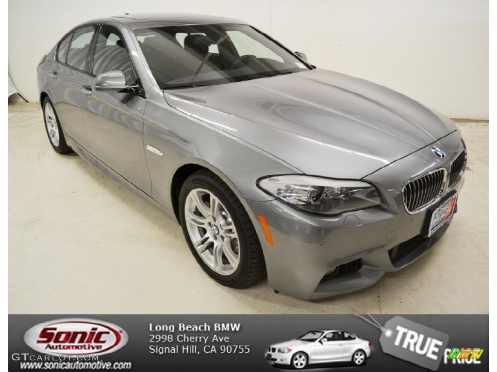 2013 5 Series 528i Sedan - Space Gray Metallic / Black photo #1