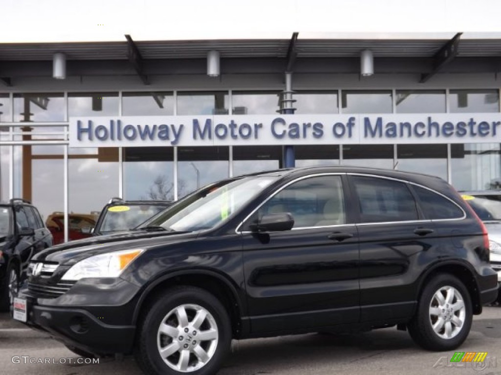 2008 CR-V EX 4WD - Nighthawk Black Pearl / Ivory photo #1