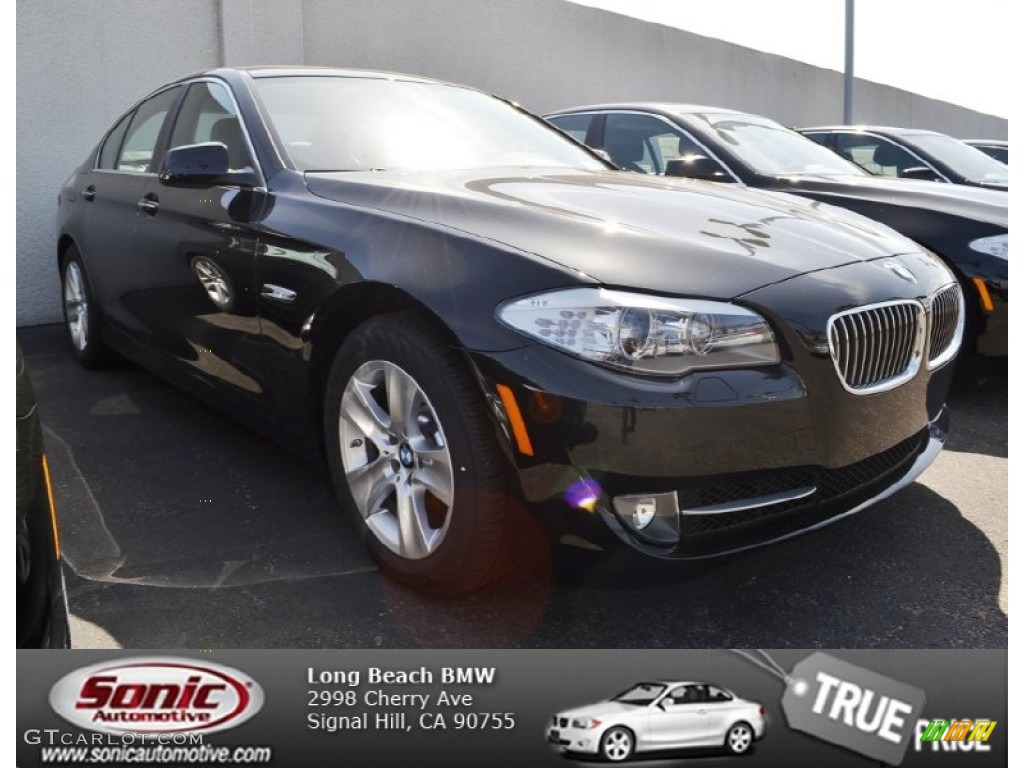 2013 5 Series 528i Sedan - Jet Black / Black photo #1