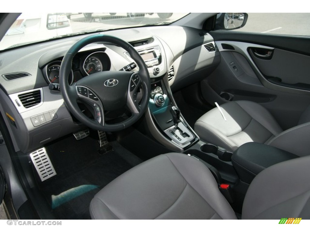 2013 Elantra Coupe SE - Titanium Gray Metallic / Gray photo #5