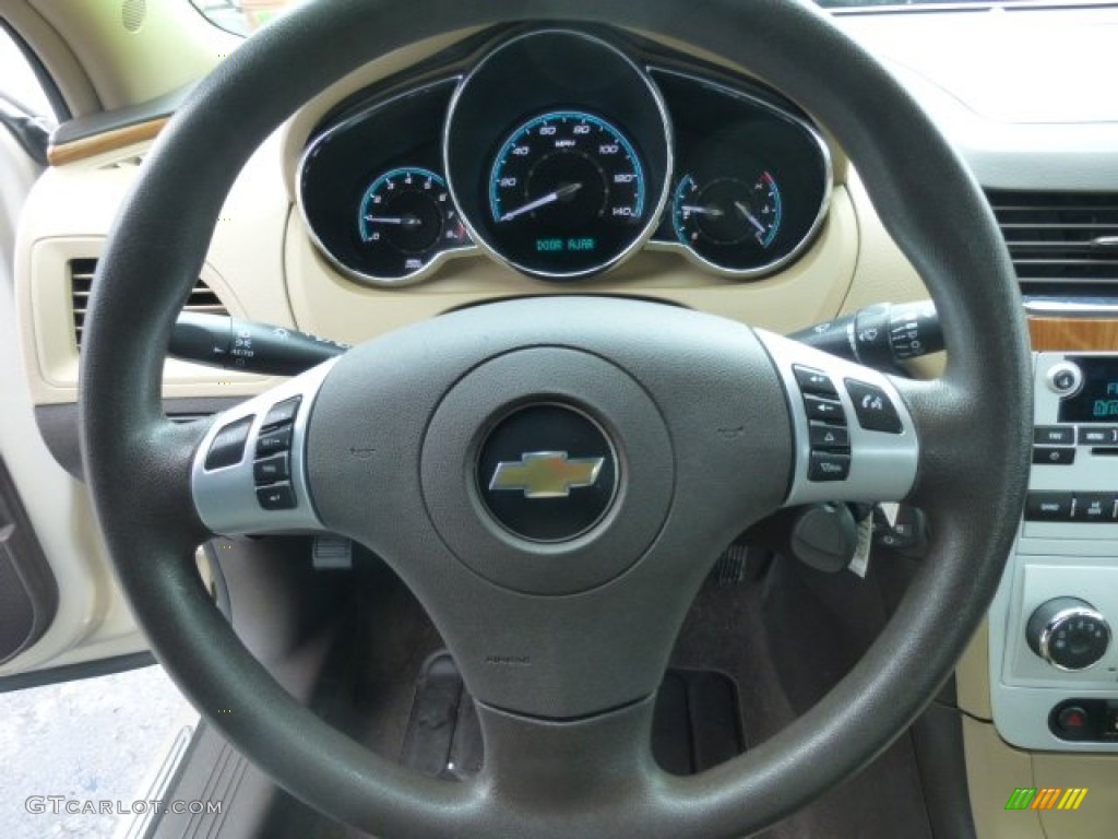 2009 Chevrolet Malibu LT Sedan Cocoa/Cashmere Steering Wheel Photo #78743286