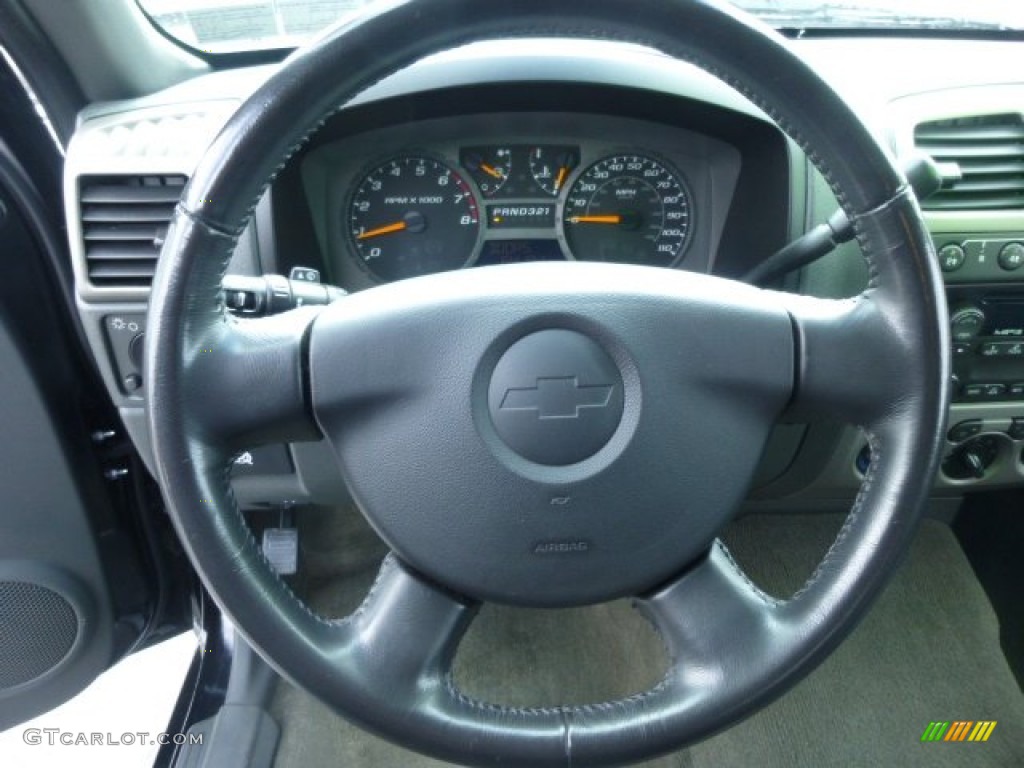 2005 Chevrolet Colorado LS Crew Cab 4x4 Very Dark Pewter Steering Wheel Photo #78744421