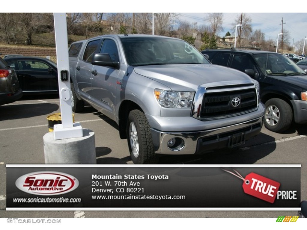 2010 Tundra SR5 CrewMax 4x4 - Silver Sky Metallic / Graphite Gray photo #1