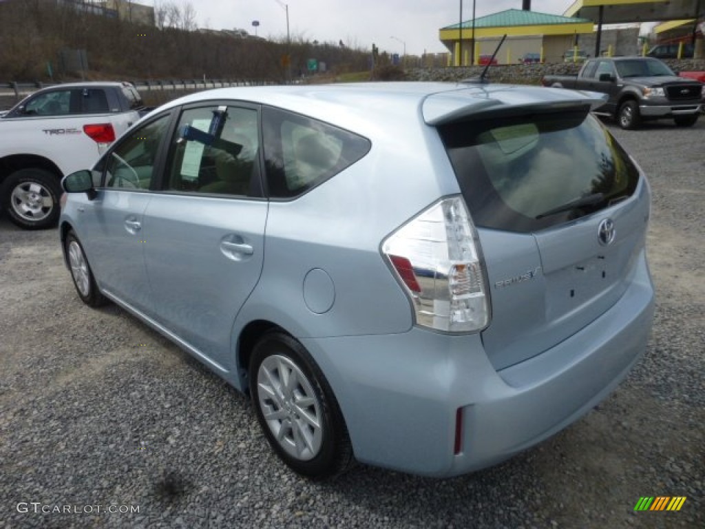 2012 Prius v Three Hybrid - Clear Sky Blue Metallic / Bisque photo #4