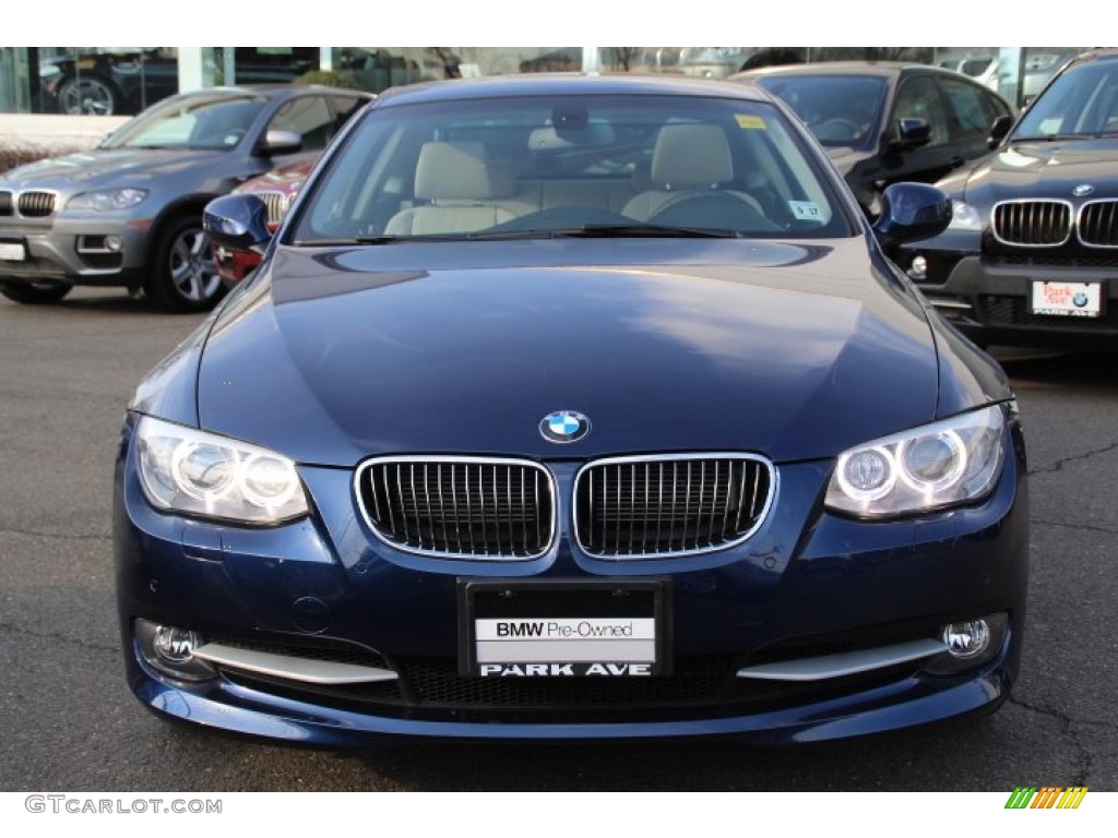 2013 3 Series 328i xDrive Coupe - Deep Sea Blue Metallic / Oyster photo #2