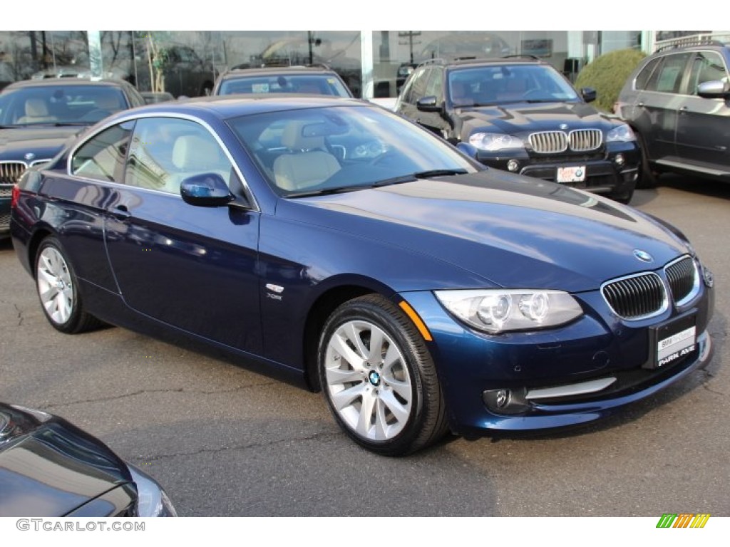 2013 3 Series 328i xDrive Coupe - Deep Sea Blue Metallic / Oyster photo #3