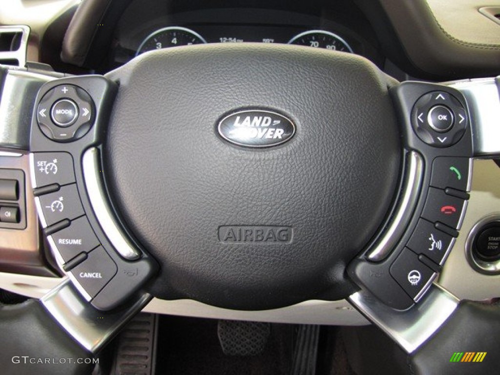 2011 Land Rover Range Rover HSE Arabica/Ivory Steering Wheel Photo #78749538