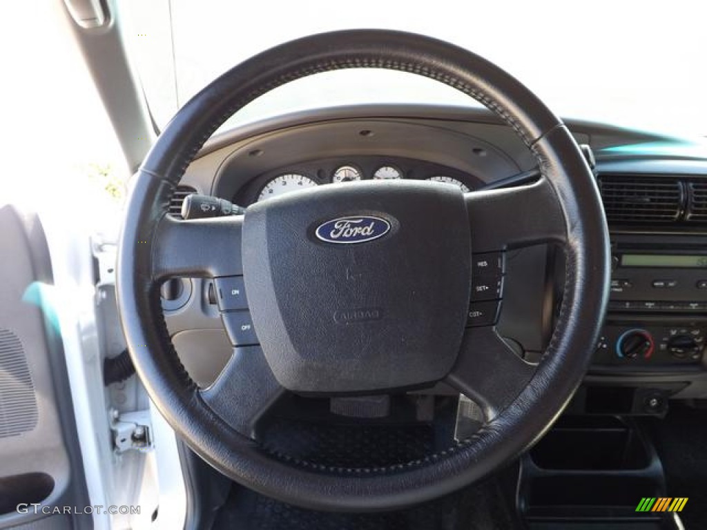 2010 Ford Ranger Sport SuperCab Medium Dark Flint Steering Wheel Photo #78750673