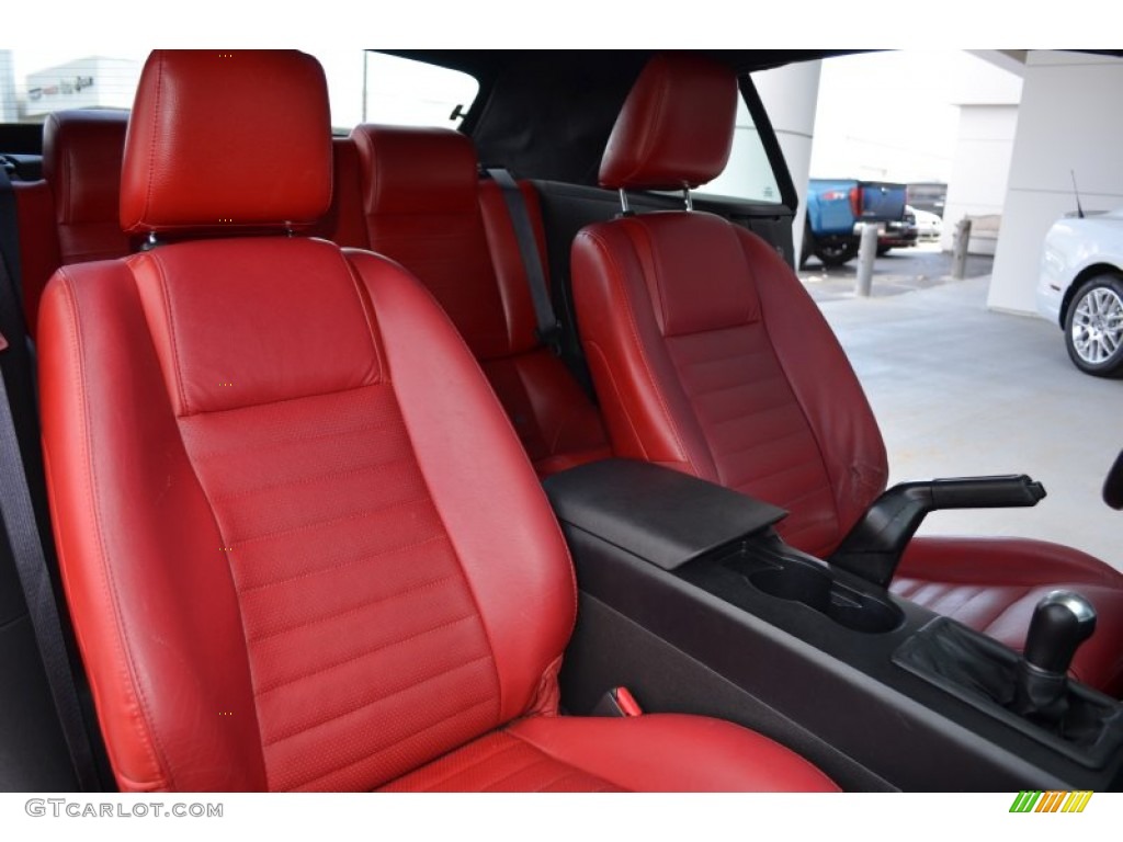 2006 Mustang GT Premium Convertible - Satin Silver Metallic / Red/Dark Charcoal photo #23