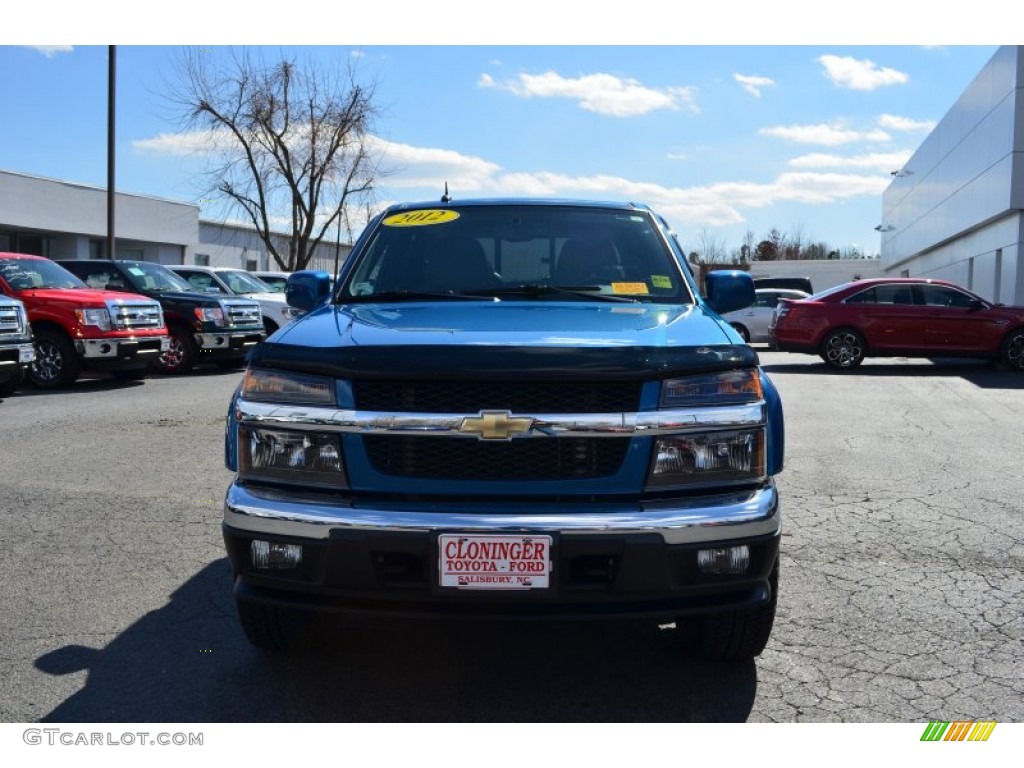 2012 Colorado LT Crew Cab - Aqua Blue Metallic / Medium Pewter photo #7
