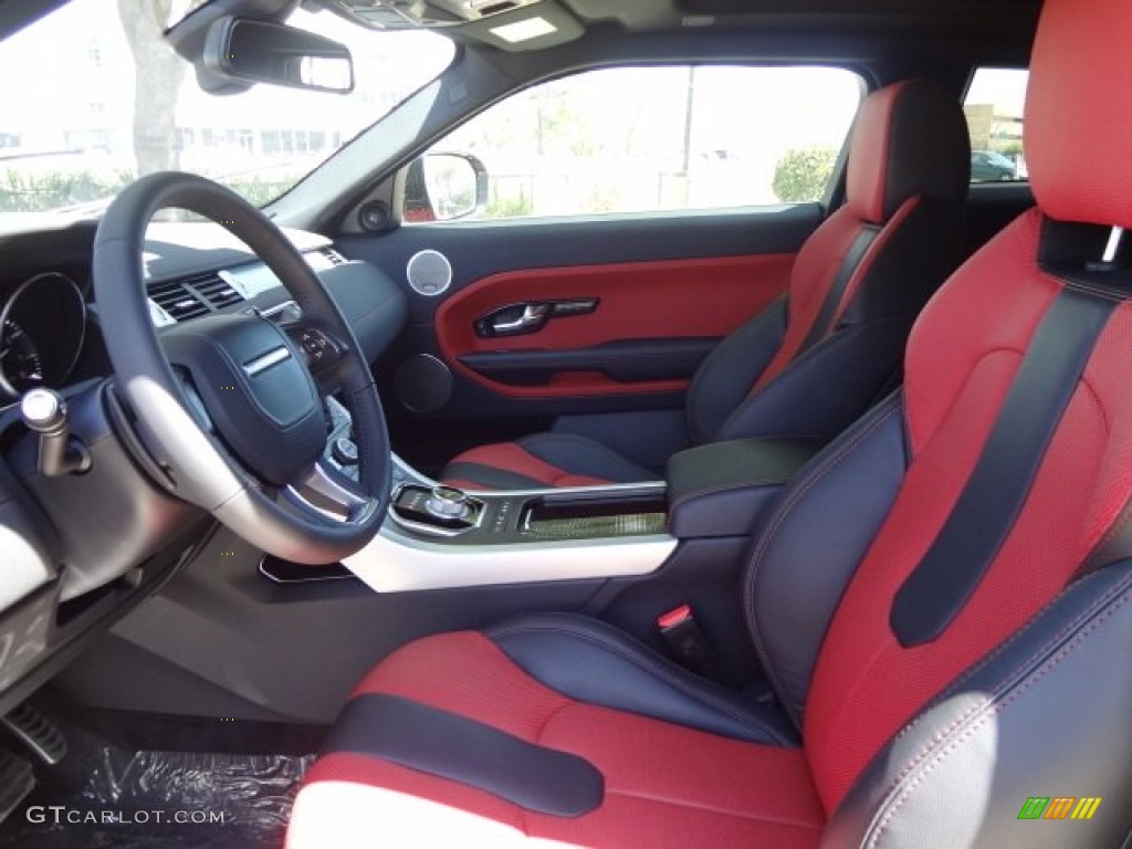 Dynamic Ebony/Pimento Interior 2013 Land Rover Range Rover Evoque Dynamic Coupe Photo #78751330