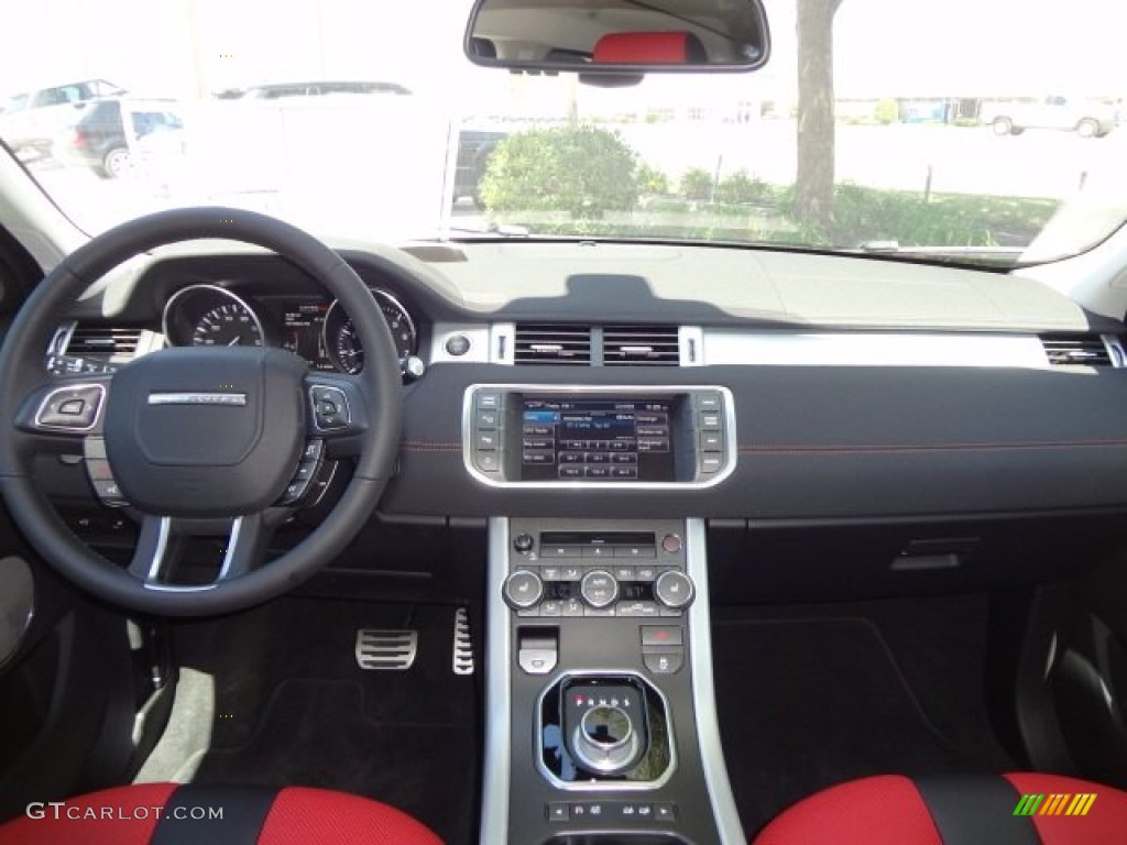 2013 Land Rover Range Rover Evoque Dynamic Dynamic Ebony/Pimento Dashboard Photo #78751688