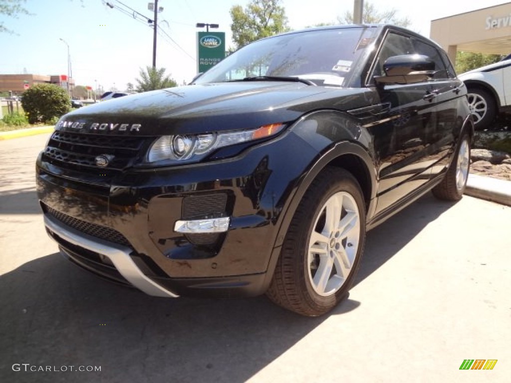 2013 Range Rover Evoque Dynamic - Santorini Black Metallic / Dynamic Ebony/Pimento photo #5