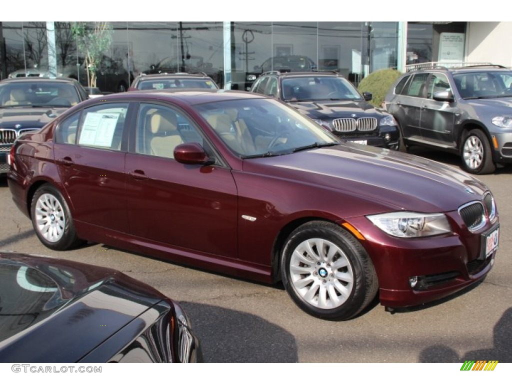 2009 3 Series 328i Sedan - Barbara Red Metallic / Beige photo #3