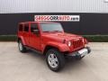 Flame Red 2012 Jeep Wrangler Unlimited Sahara 4x4