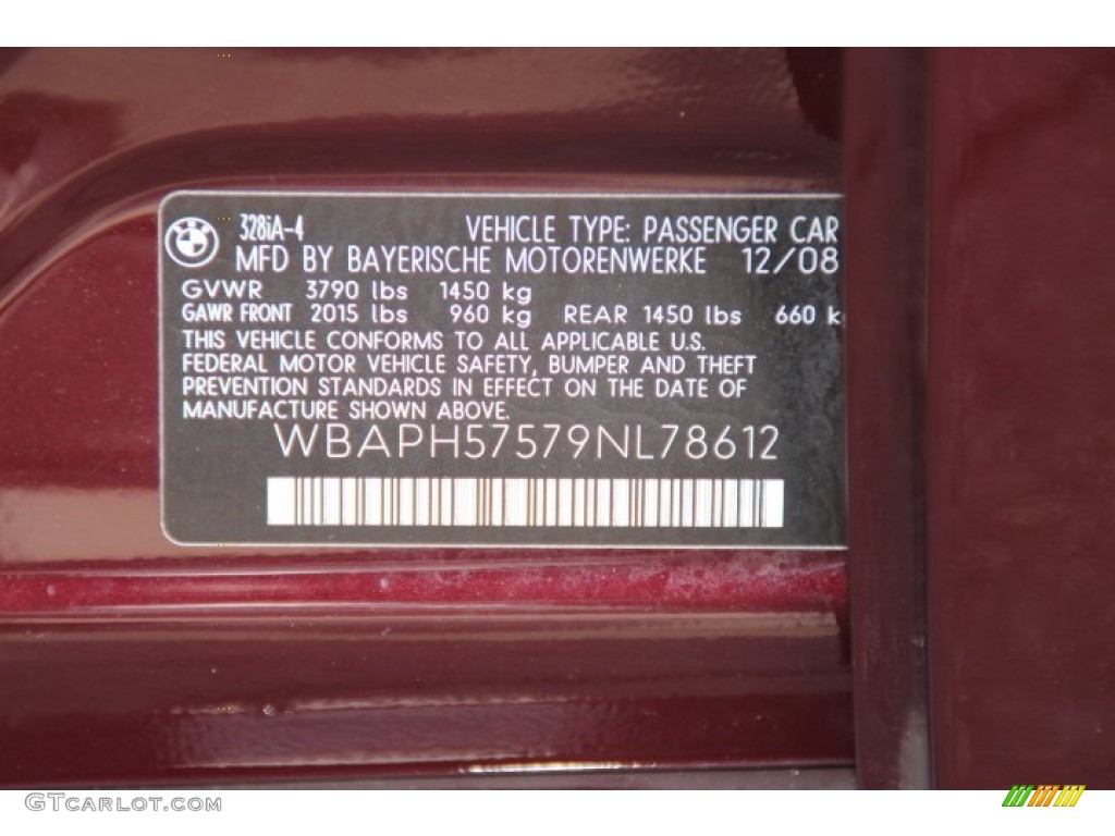 2009 3 Series 328i Sedan - Barbara Red Metallic / Beige photo #33