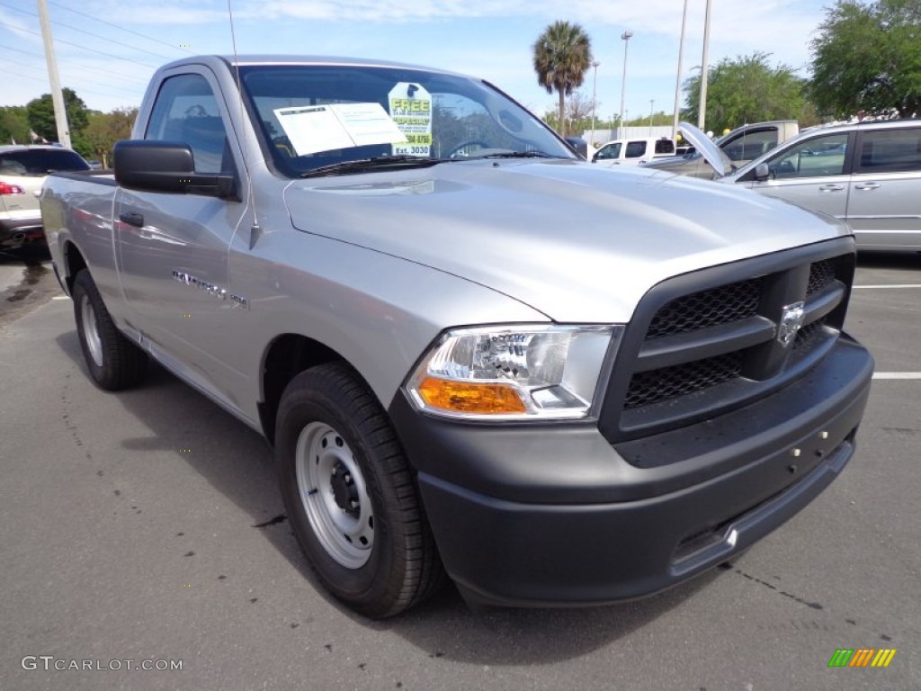 Bright Silver Metallic 2012 Dodge Ram 1500 ST Regular Cab Exterior Photo #78753380