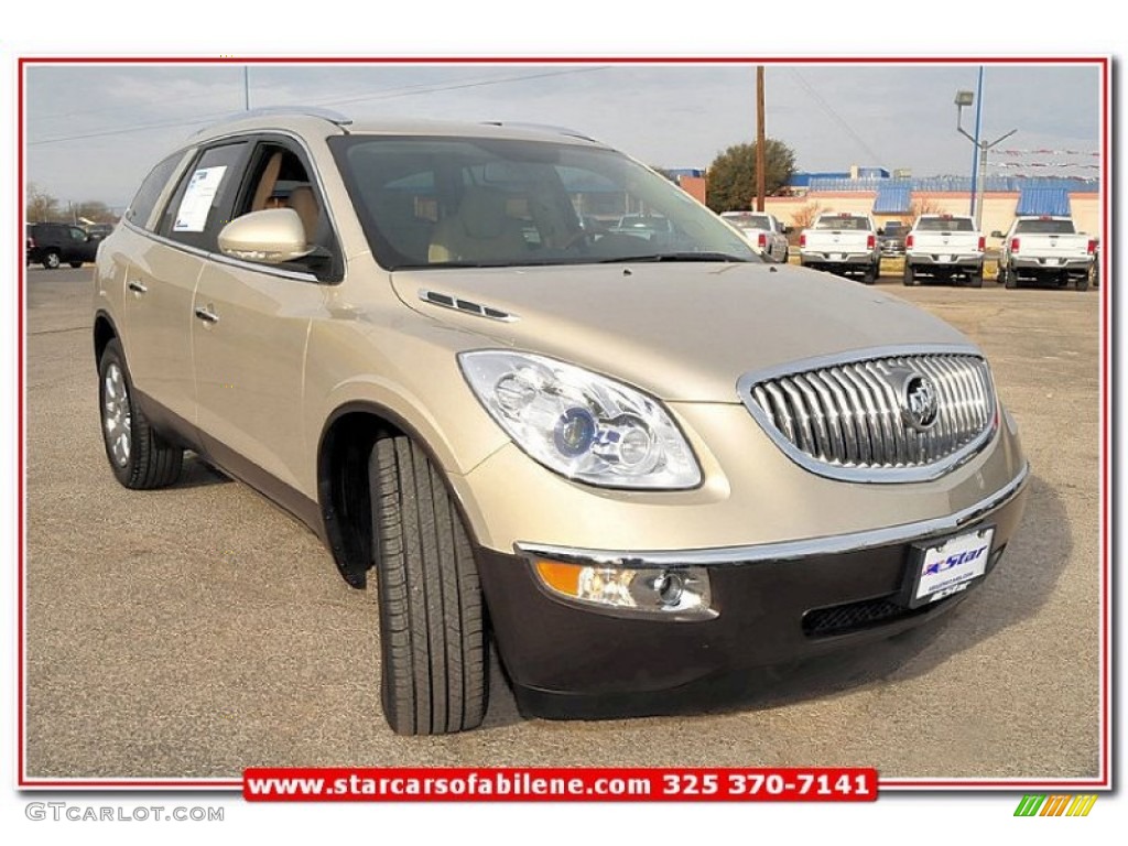 2011 Enclave CXL - Gold Mist Metallic / Cashmere/Cocoa photo #8