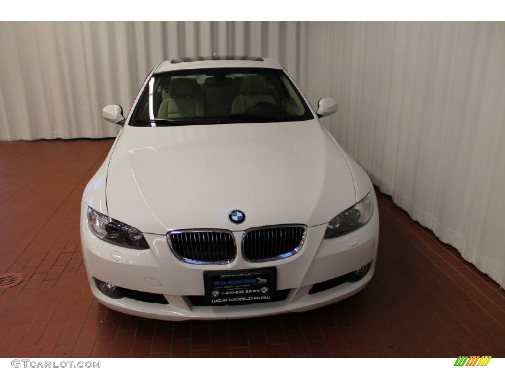 2010 3 Series 328i xDrive Coupe - Alpine White / Cream Beige photo #2