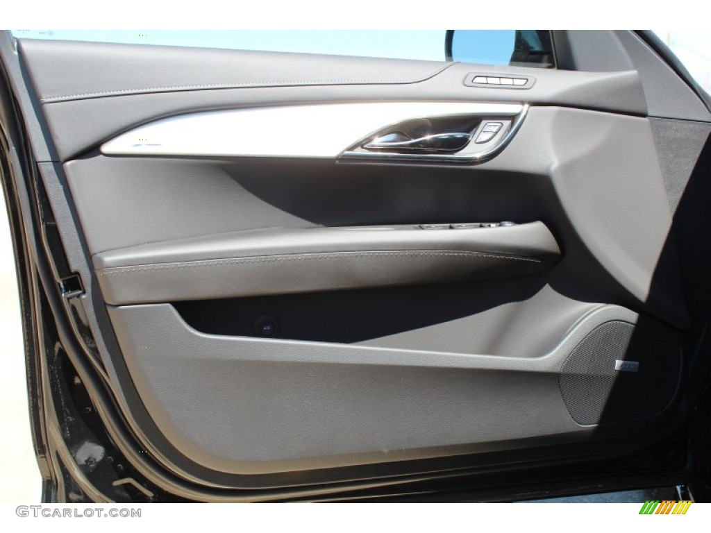 2013 Cadillac ATS 2.0L Turbo Luxury Jet Black/Jet Black Accents Door Panel Photo #78759845