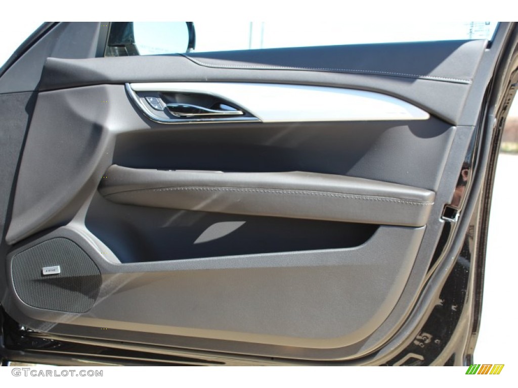 2013 Cadillac ATS 2.0L Turbo Luxury Jet Black/Jet Black Accents Door Panel Photo #78759860