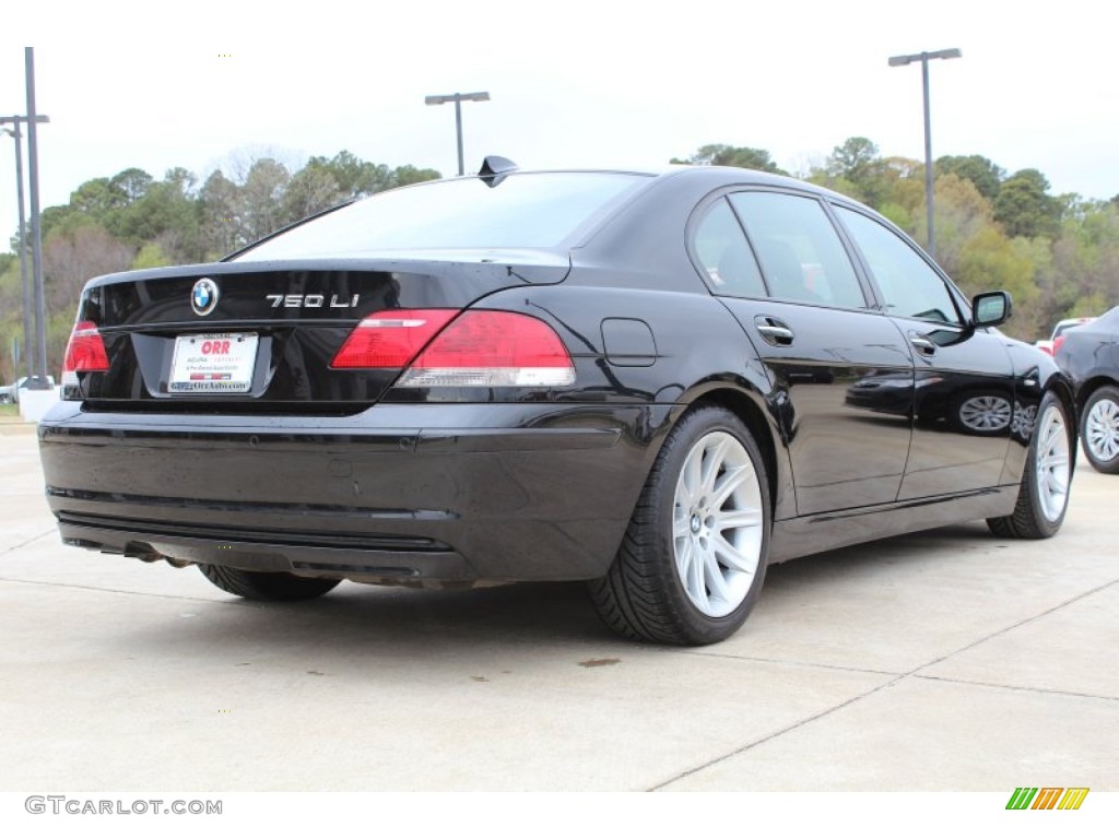 2006 7 Series 750Li Sedan - Black Sapphire Metallic / Black/Black photo #4