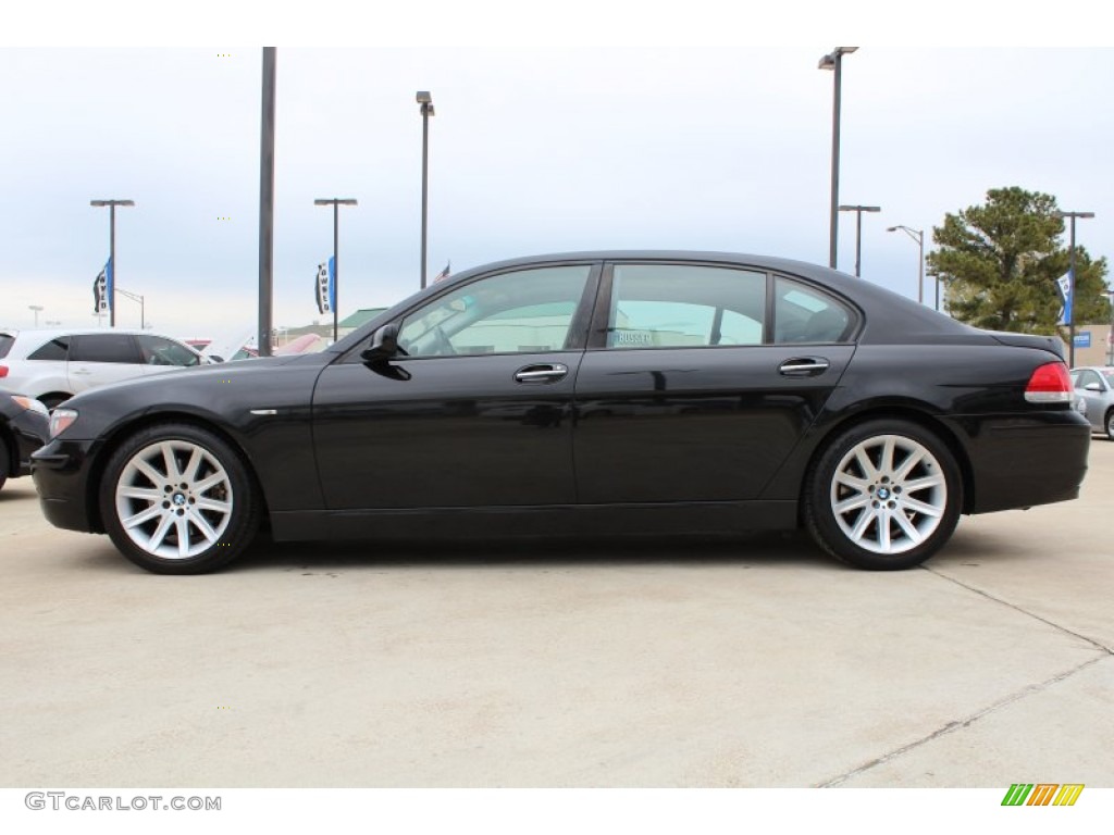 2006 7 Series 750Li Sedan - Black Sapphire Metallic / Black/Black photo #5