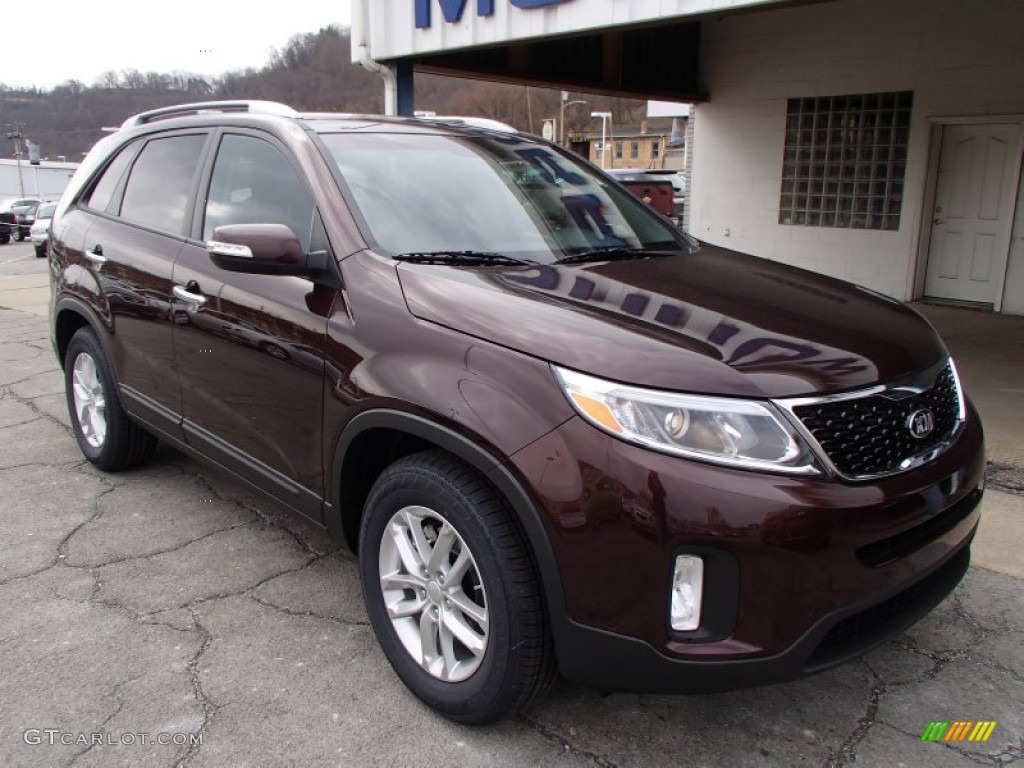 Dark Cherry 2014 Kia Sorento LX Exterior Photo #78761747
