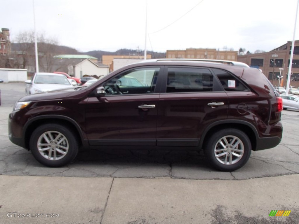 Dark Cherry 2014 Kia Sorento LX Exterior Photo #78761767