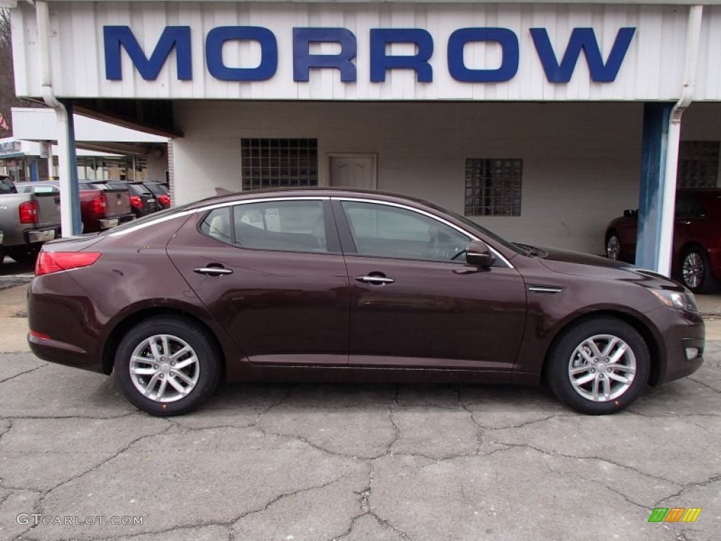 2013 Optima LX - Dark Cherry Pearl Metallic / Beige photo #1