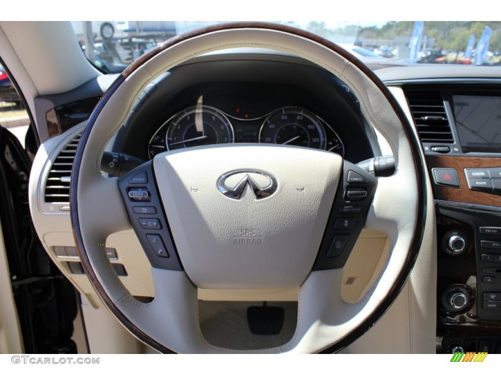 2013 Infiniti QX 56 Wheat Steering Wheel Photo #78761924
