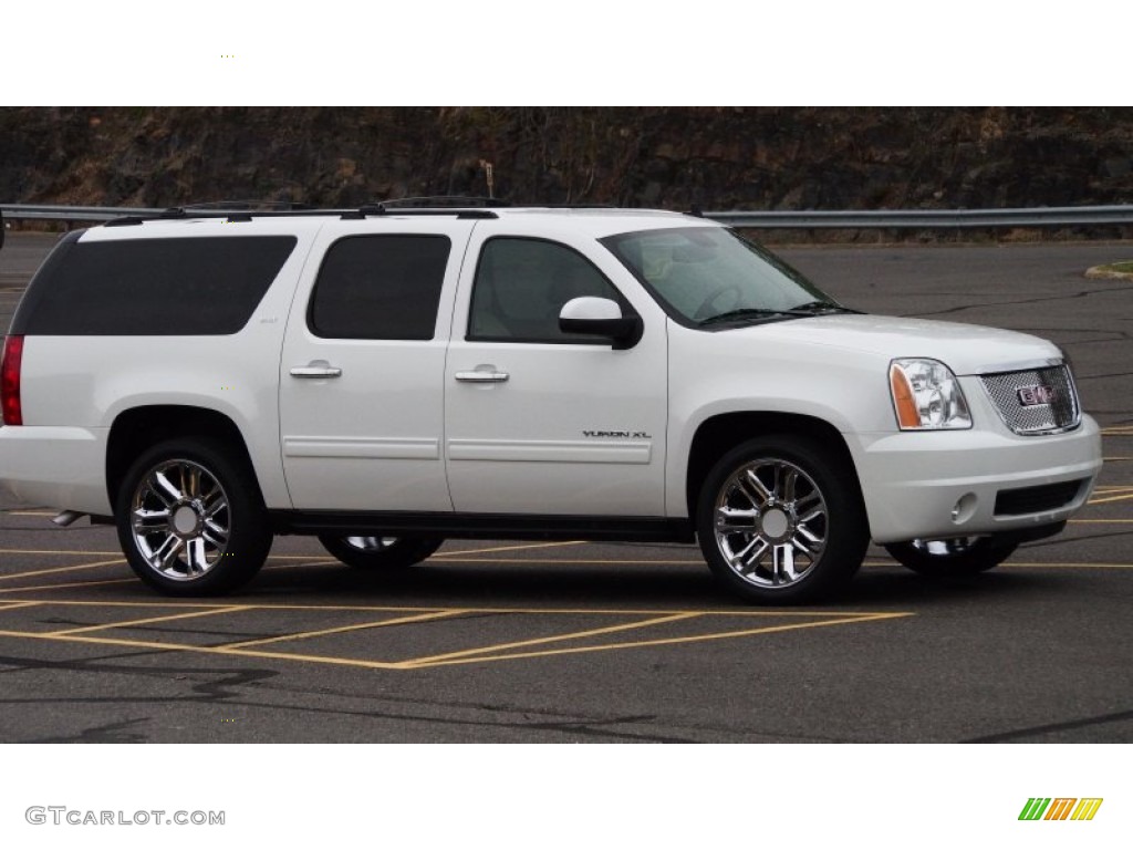 2013 Yukon XL SLT - Summit White / Light Tan photo #7