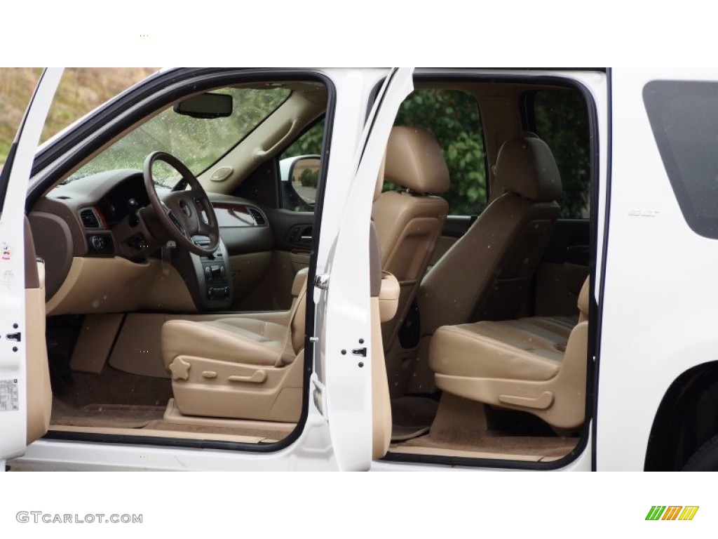 2013 Yukon XL SLT - Summit White / Light Tan photo #9