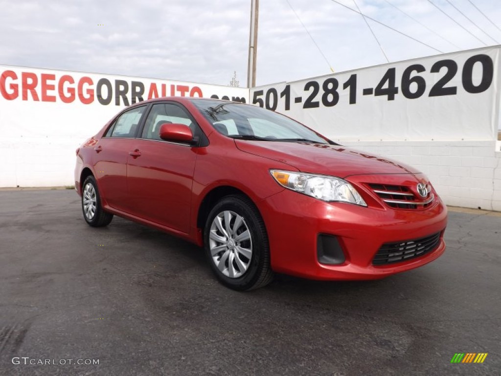 2013 Corolla LE - Barcelona Red Metallic / Bisque photo #1