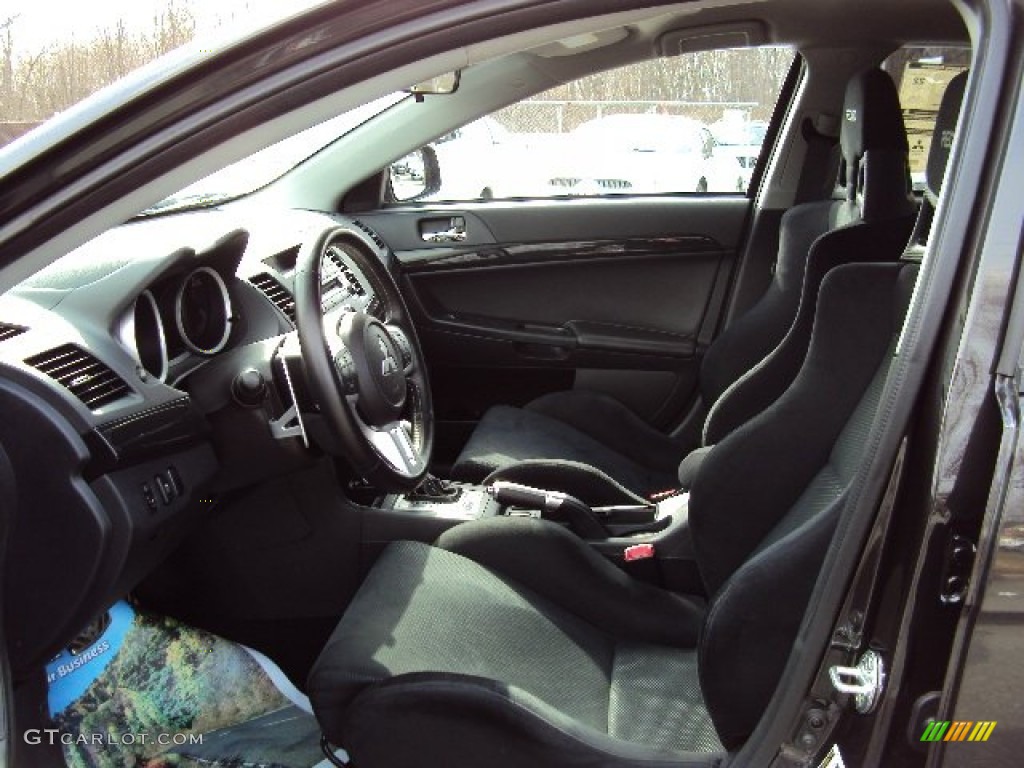 Black Recaro Interior 2012 Mitsubishi Lancer Evolution MR Photo #78763181