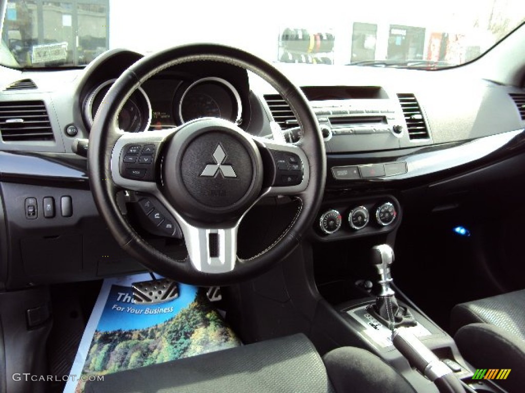 2012 Mitsubishi Lancer Evolution MR Black Recaro Dashboard Photo #78763193