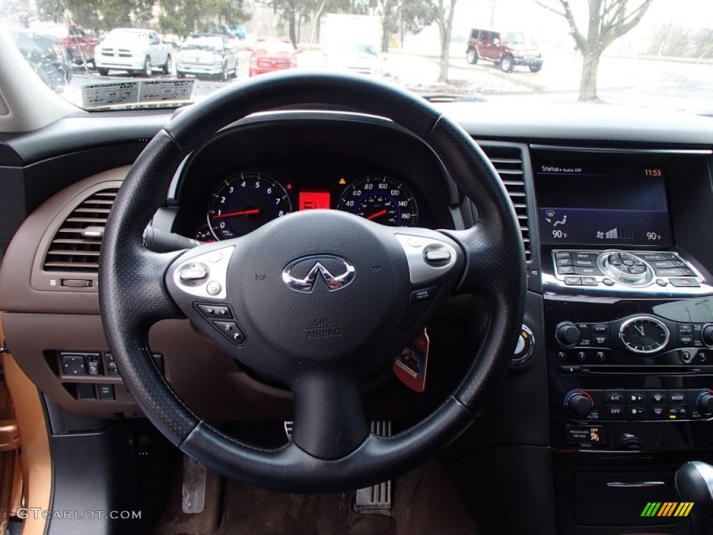 2010 Infiniti FX 35 AWD Chestnut Steering Wheel Photo #78765029