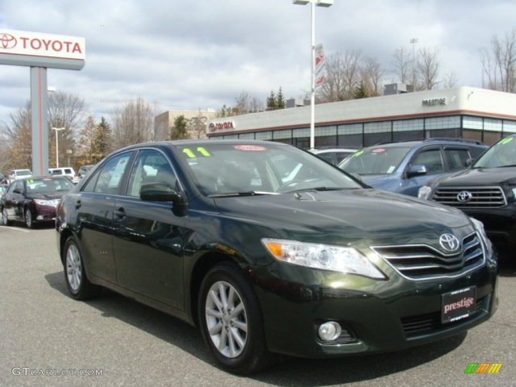 2011 Camry XLE - Spruce Green Mica / Bisque photo #1