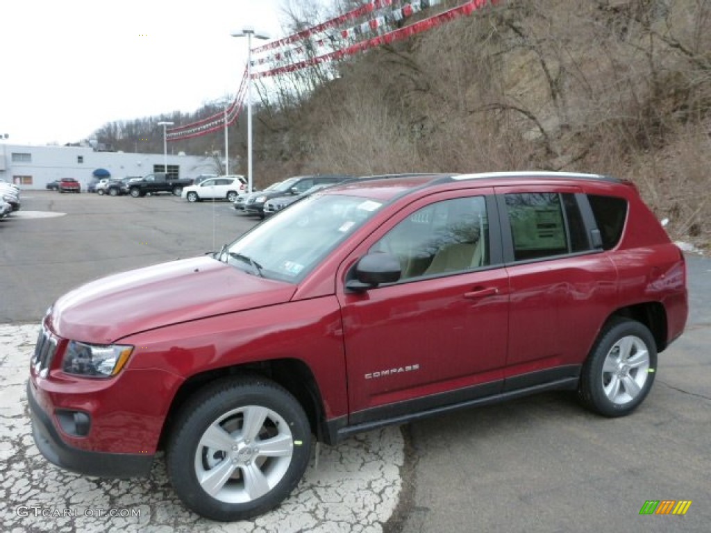 Deep Cherry Red Crystal Pearl Jeep Compass