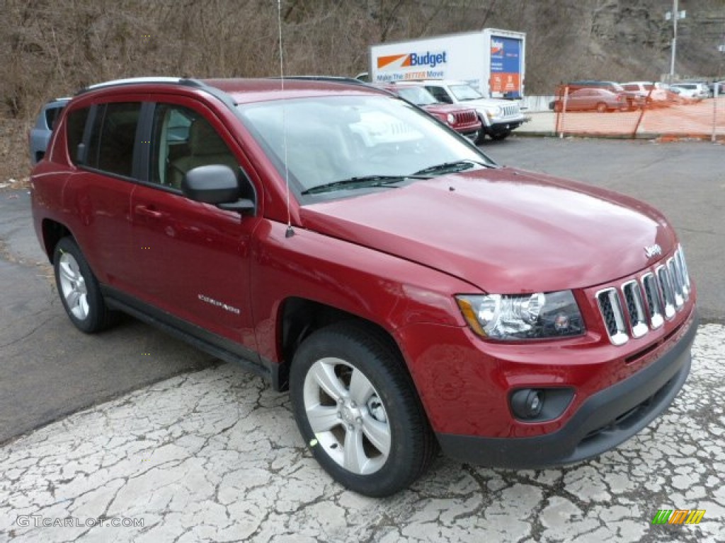 Deep Cherry Red Crystal Pearl 2014 Jeep Compass Sport 4x4 Exterior Photo #78766829