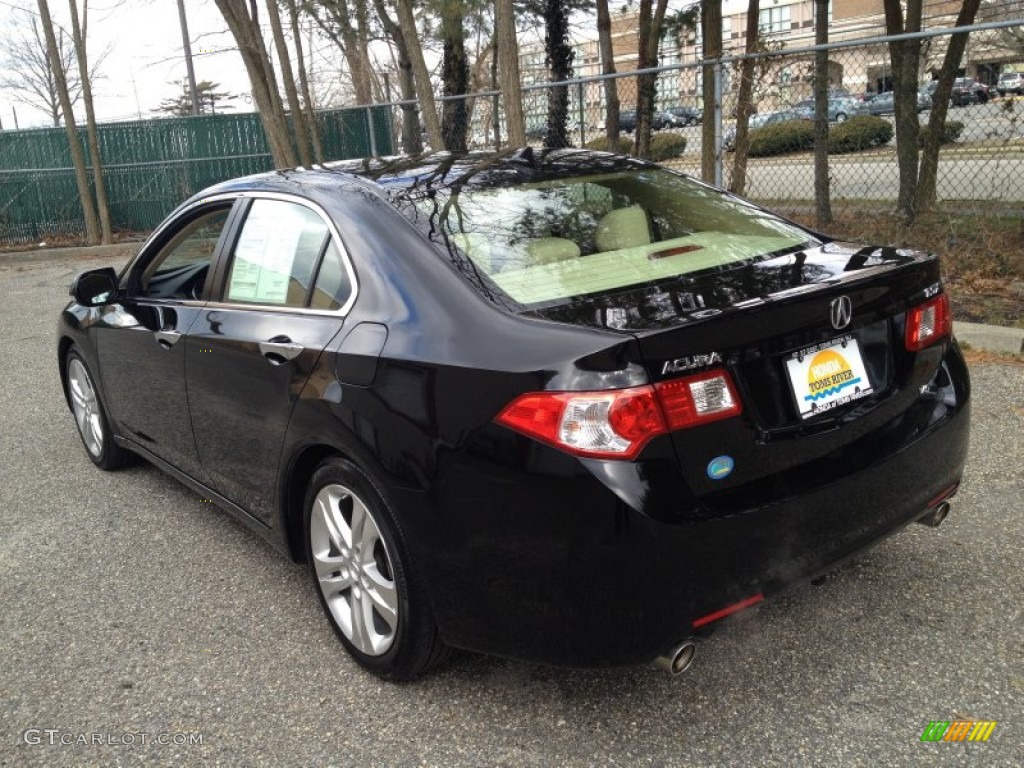 2010 TSX V6 Sedan - Crystal Black Pearl / Parchment photo #5