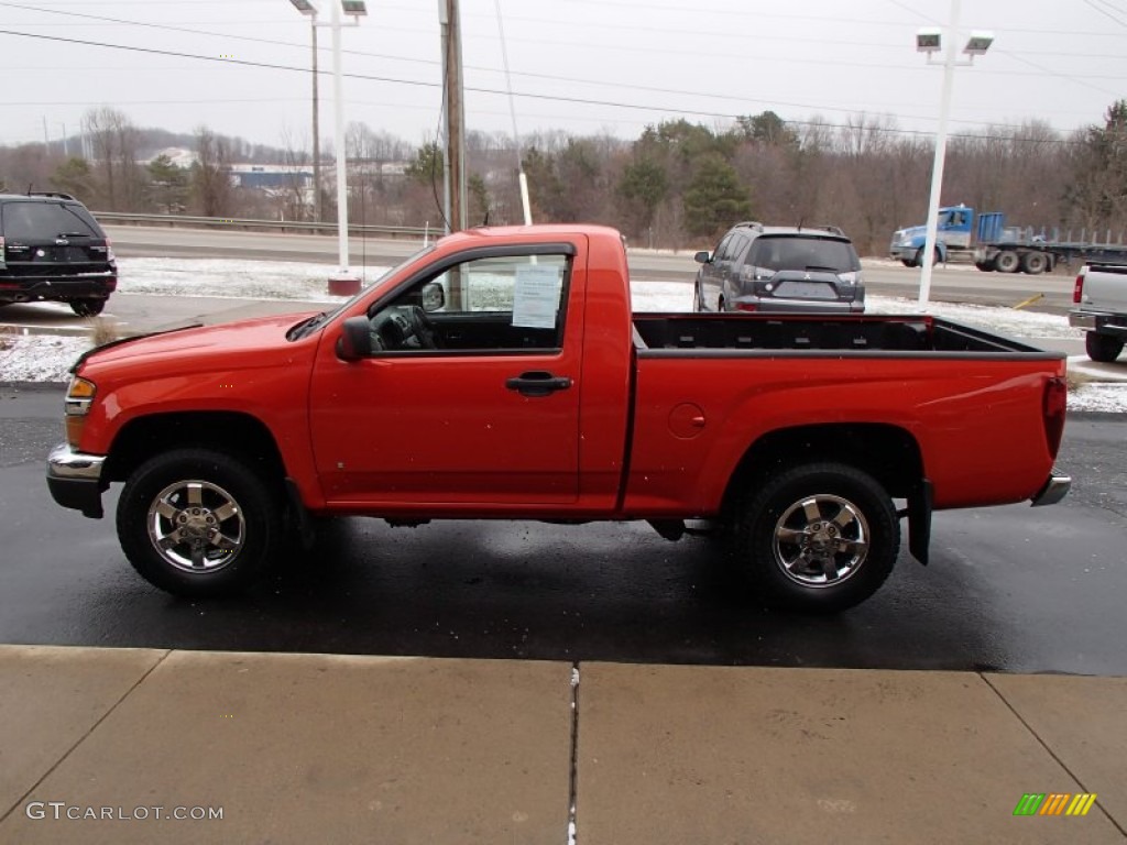 Red Orange Metallic 2009 GMC Canyon SLE Regular Cab 4x4 Exterior Photo #78768692