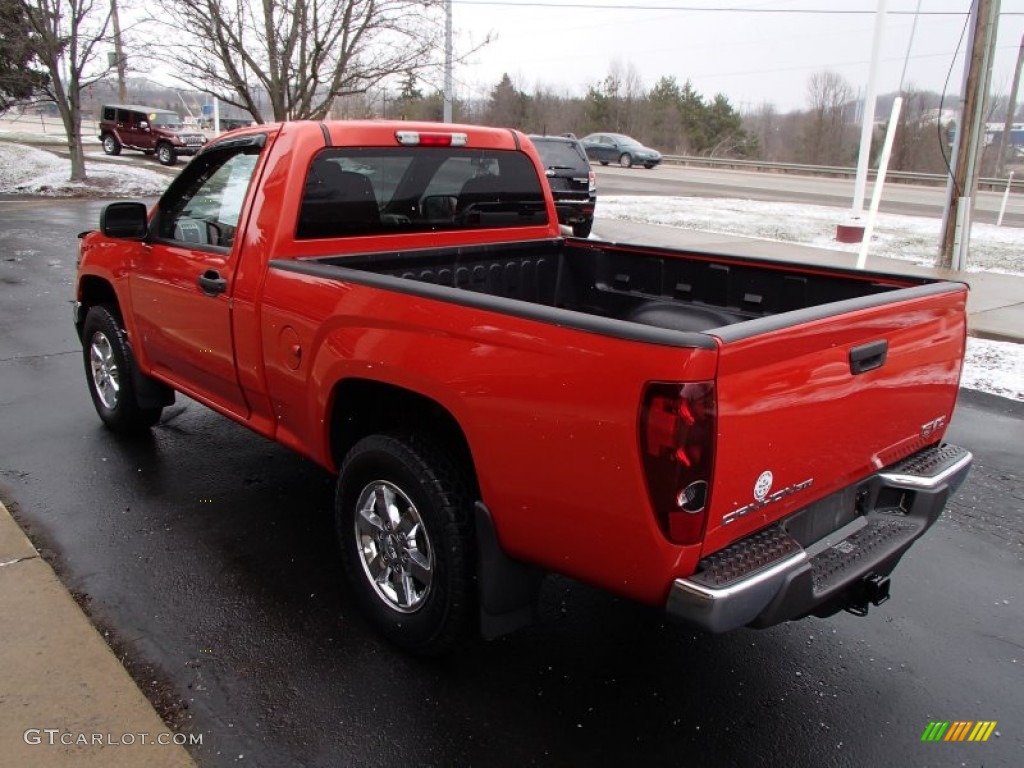 2009 Canyon SLE Regular Cab 4x4 - Red Orange Metallic / Ebony photo #6