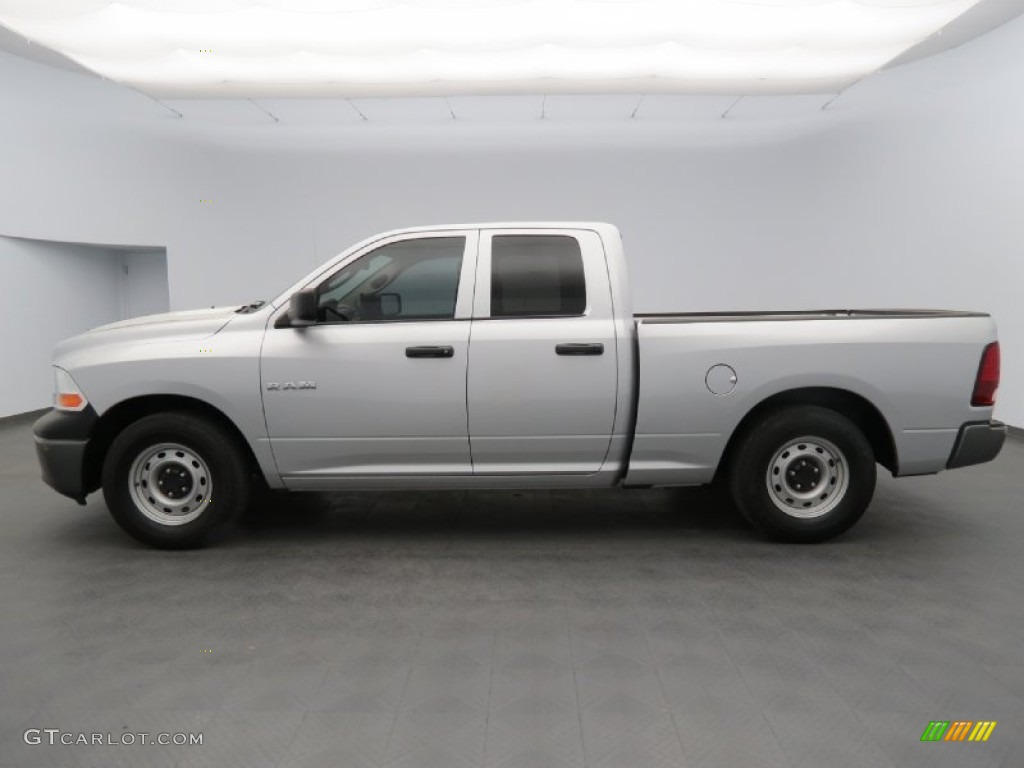 2010 Ram 1500 ST Quad Cab - Bright Silver Metallic / Dark Slate/Medium Graystone photo #9