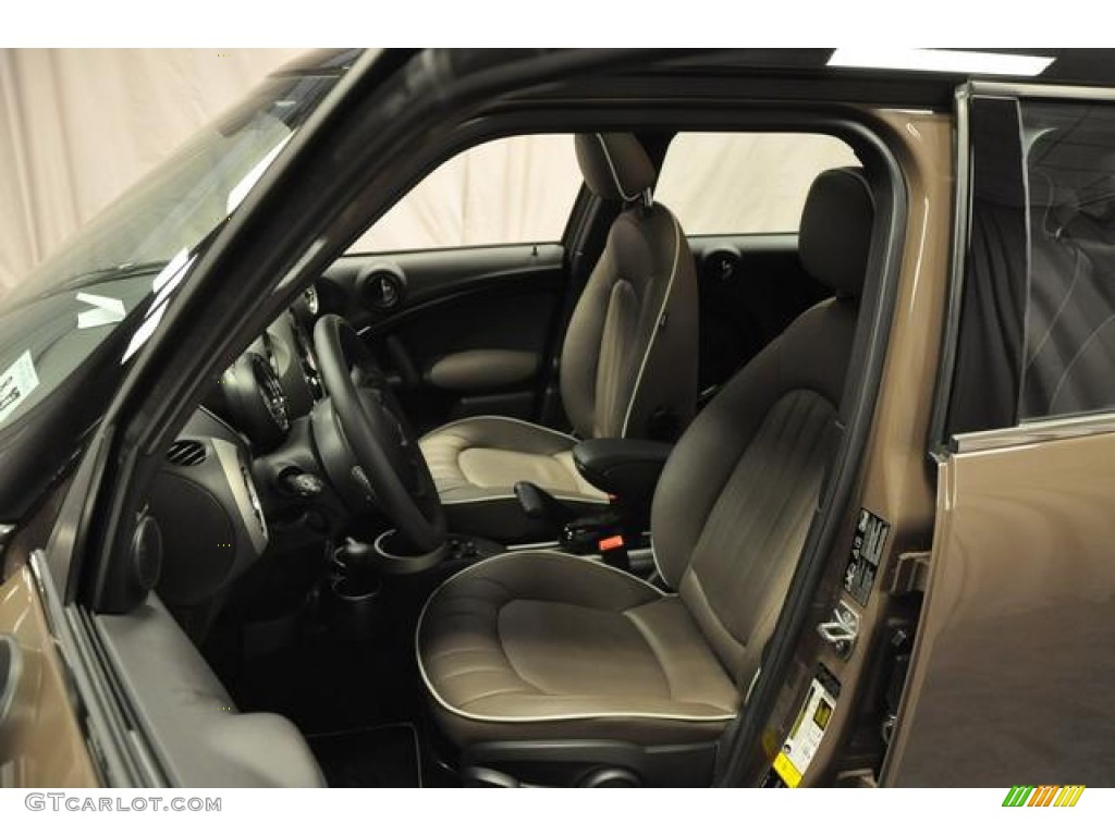 Light Coffee Lounge Leather Interior 2012 Mini Cooper S Countryman All4 AWD Photo #78769943