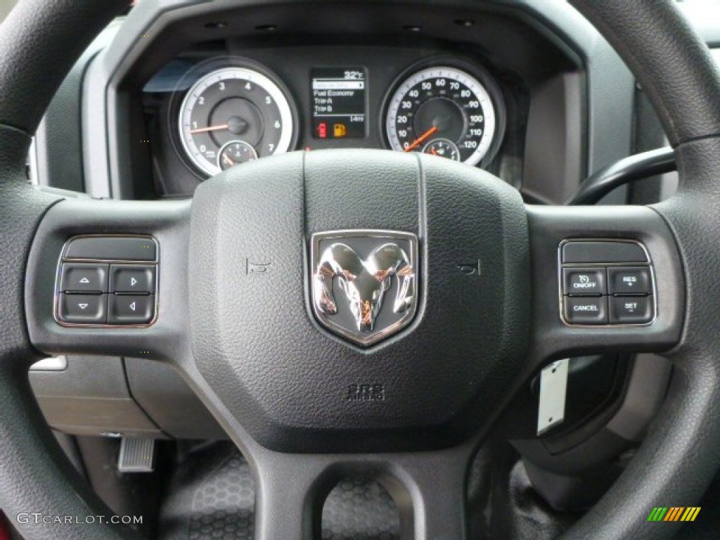 2013 Ram 1500 Tradesman Regular Cab 4x4 Black/Diesel Gray Steering Wheel Photo #78769953